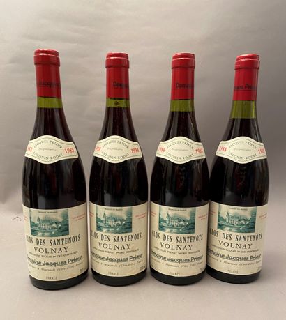 null 4 bouteilles Volnay-Santenots 1988 1er C Dom Jacques Prieur