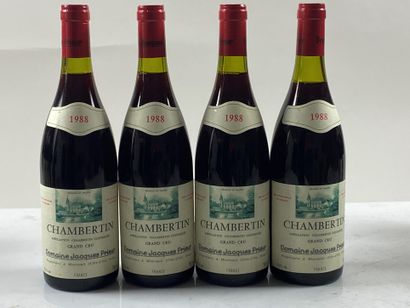 null 4 bouteilles Chambertin 1988 GC Dom Jacques Prieur