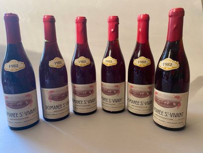 6 bouteilles Romanée Saint-Vivant 1982 GC...