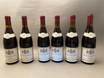 6 bouteilles Richebourg 1986 GC Jean Gros...