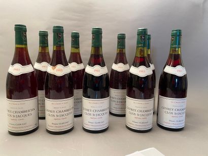 null 11 bouteilles Gevrey-Chambertin Clos Saint-Jacques 1983 1er C Clair-Daü