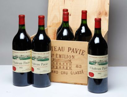 null 6 magnums Château Pavie 1982 1er GCC A Saint-Emilion CB