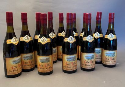 12 bottles Côte-Rôtie Côte Blonde La Garde...