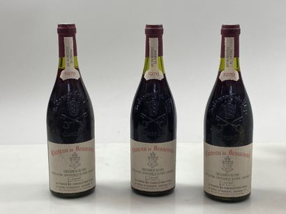 null 3 bottles Château de Beaucastel 1978 Vignobles Pierre Perrin