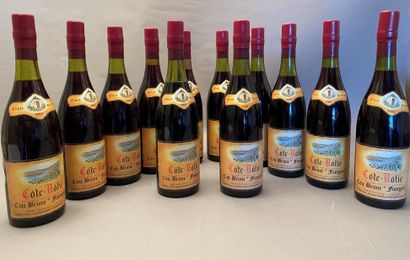 12 bouteilles Côte-Rôtie Côte Brune 1983...