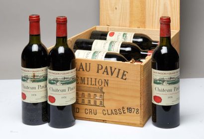 null 12 bouteilles Château Pavie 1978 1er GCC A Saint-Emilion CB (5BG,4NTLB,3NLB...