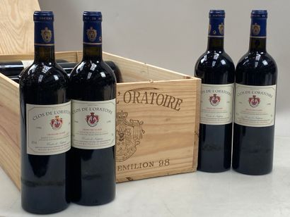 null 12 bouteilles Clos de l'Oratoire 1998 GCC Saint-Emilion CB