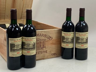 null 12 bouteilles Château de Marbuzet 1985 C Bourgeois Saint-Estèphe CB (BG)