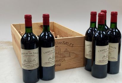 null 12 bouteilles Château de Sales 1982 Pomerol CB (BG)