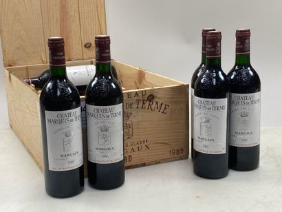 null 12 bottles Château Marquis de Terme 1985 4th GCC Margaux CB