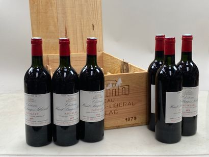 null 12 bouteilles Château Haut Bages Libéral 1979 5ème GCC Pauillac CB (NTLB/NL...