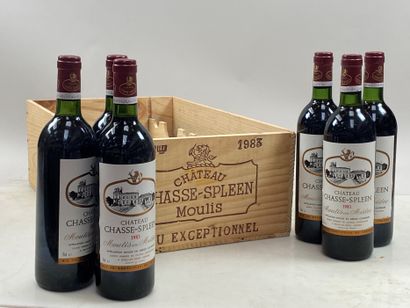 12 bouteilles Château Chasse Spleen 1983...