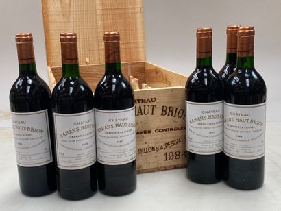 12 bouteilles Château Bahans Haut-Brion 1986...
