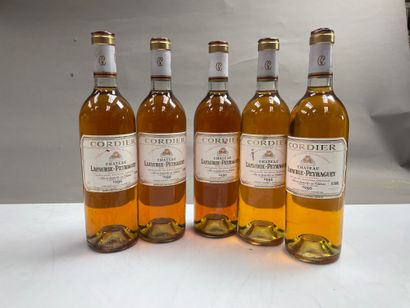 5 bouteilles Château Lafaurie-Peyraguey 1986...