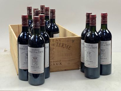 12 bouteilles Château Marquis de Terme 1981...
