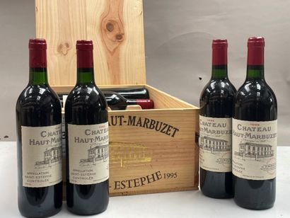 12 bouteilles Château Haut-Marbuzet 1995...