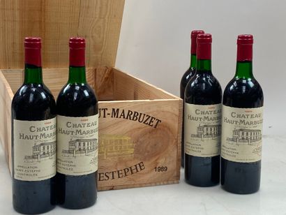 12 bouteilles Château Haut-Marbuzet 1989...