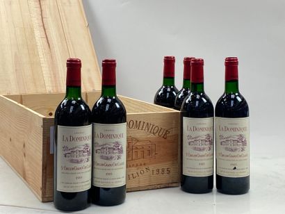 null 12 bottles Château La Dominique 1985 GCC Saint-Emilion CB (BG/NTLB)