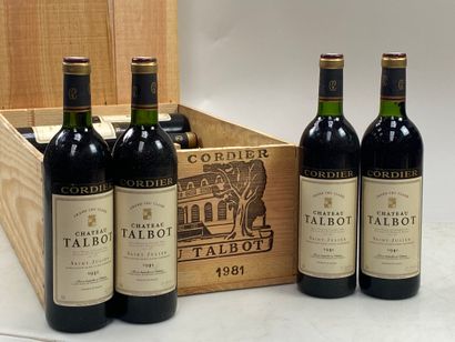 12 bouteilles Château Talbot 1981 4ème GCC...