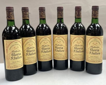 null 6 bottles Château Gloria 1981 Saint-Julien CB (BG)