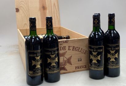 12 bouteilles Château du Domaine de l'Eglise...