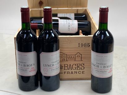 null 12 bouteilles Château Lynch Bages 1985 5ème GCC Pauillac CB (BG)