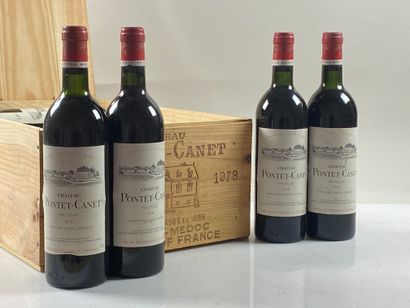 12 bouteilles Château Pontet-Canet 1978 5ème...