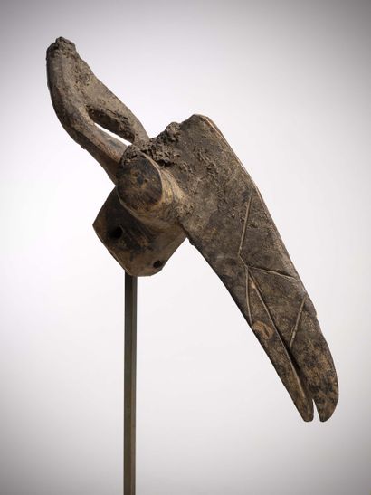 null Bambara Mali	
Tête de marionnette représentant une antilope. Ancienne patine...