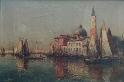 null Marc ALDINE (1875-1957)
Le grand canal à Venise
Huile sur toile signée en bas...