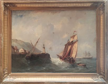 null DUTCH SCHOOL OF THE END OF THE 19TH CENTURY
Marine
Oil on canvas unsigned 48...