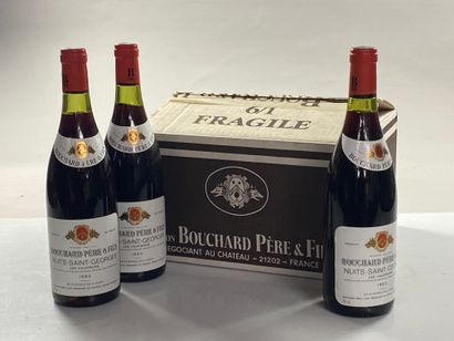 null 6 bottles Nuits Saint-Georges Les Vaucrains 1983 1er C Dom Bouchard P & F Ch...