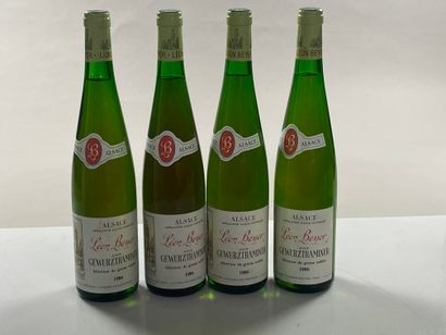 null 4 bouteilles Gewurztraminer Sélection de grains nobles 1986 Léon Beyer