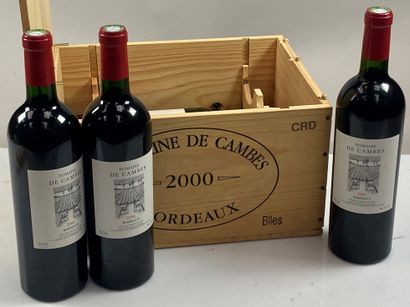 6 bouteilles Domaine de Cambes 2000 Côte...