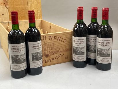 12 bouteilles Château Nenin 1981 Pomerol...