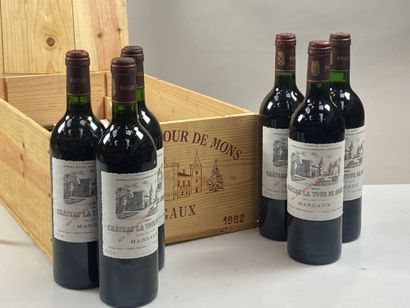 null 12 bouteilles Château La Tour de Mons 1982 Margaux CB