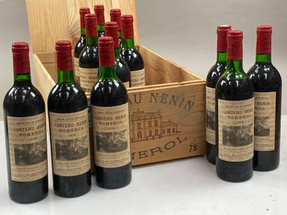 12 bouteilles Château Nenin 1978 Pomerol...