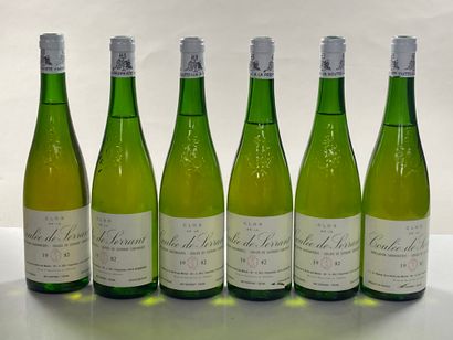 6 bouteilles Clos de la Coulee de Serrant...