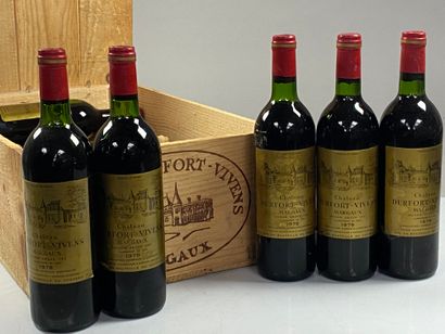 12 bouteilles Château Durfort-Vivens 1978...