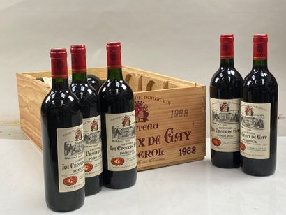 null 12 bouteilles Château La Croix de Gay 1988 Pomerol CB (3 BG)