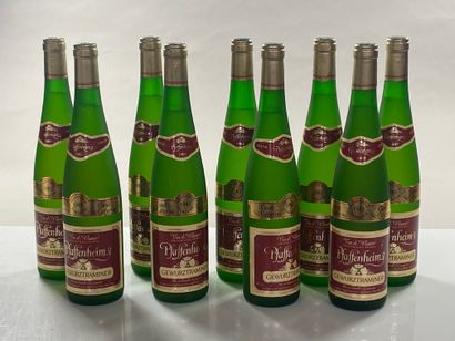 null 9 bouteilles Gewurztraminer Cuvée Sainte-Catherine 1985 Vignerons de Pfaffenheim...