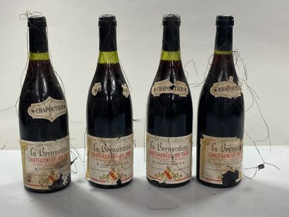 null 4 bouteilles CHATEAUNEUF DU PAPE LA BERNARDINE NON MILLESIME CHAPOUTIER