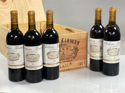 12 bouteilles Château Kirwan 1981 3ème GCC...