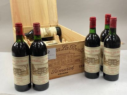 null 12 bouteilles Château La Pointe 1981 Pomerol CB (BG/NTLB, 2 NLB)