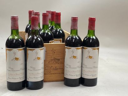 null 12 bouteilles Château Baronne Philippe 1975 5ème GCC Pauillac Dom. Barons de...