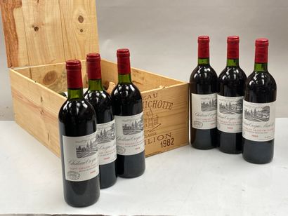 null 12 bouteilles Château Croque-Michotte 1982 Saint-Emilion CB (BG)