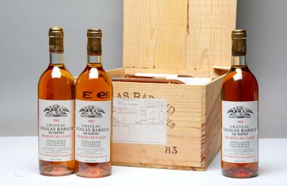 null 12 bouteilles Château Sigalas Rabaud 1983 1er GCC Sauternes CB