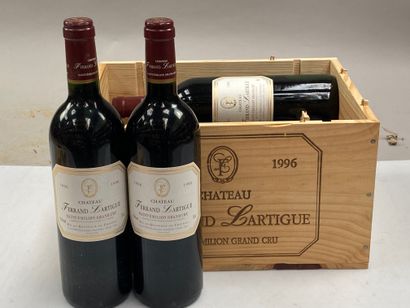 6 bottles Château Ferrand Lartigue 1996 Saint-Emilion...