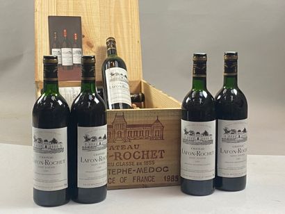 null 12 bottles Château Lafon-Rochet 1985 4th GCC Saint-Estèphe CB (BG/NTLB, 3 N...