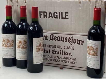 null 12 bouteilles Château Beauséjour Duffau-Lagarrosse 1981 1er GCC B Saint-Emilion...
