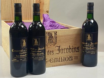 null 12 bouteilles Couvent de Jacobins 1988 GCC Saint-Emilion CB (5 BG)